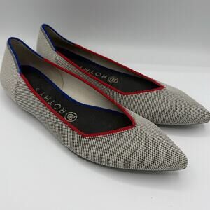 Rothy's The Point Grey RETIRED Blue Red Piping Slip On Flat 40 / U.S W9